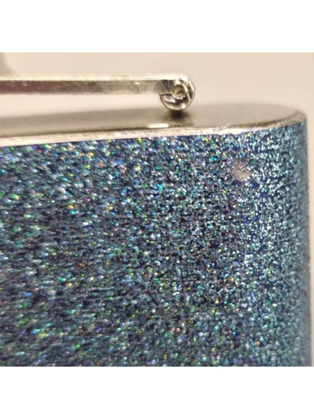 Wrangler NFR Pocket Hip Flask Glitter Blue Stainless Steel 6 Oz Rodeo Design